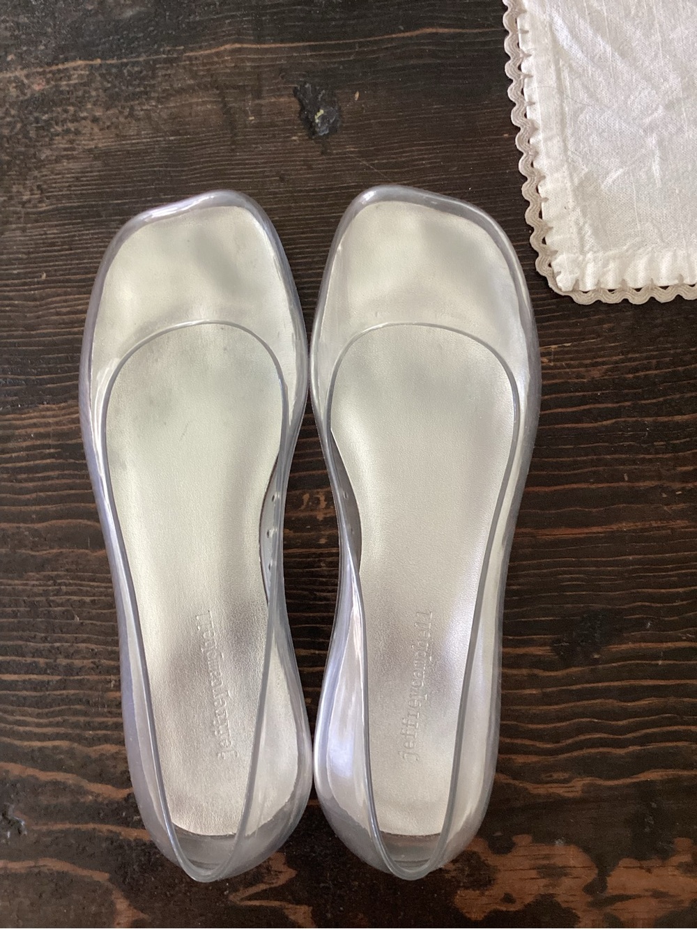 Jeffrey Campbell Clear Jelly Ballet Flats with White Insole - Picture 3 of 4